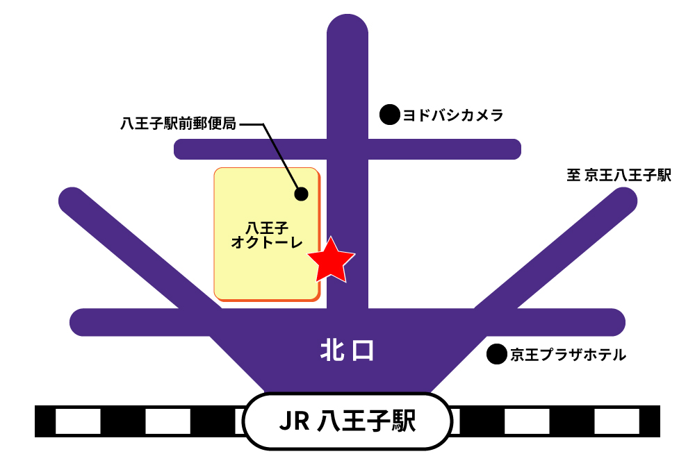 JR八王子駅北口村内送迎バス発着場所