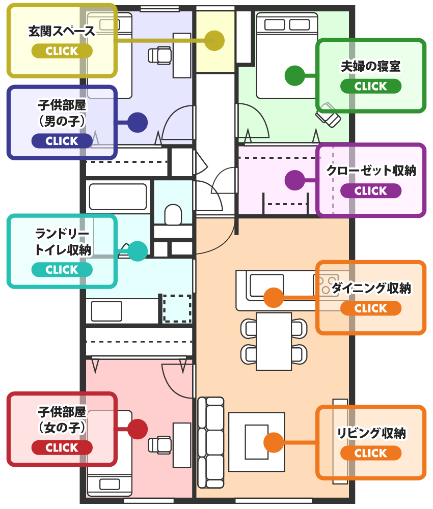 空間ごとに見る、理想の収納術