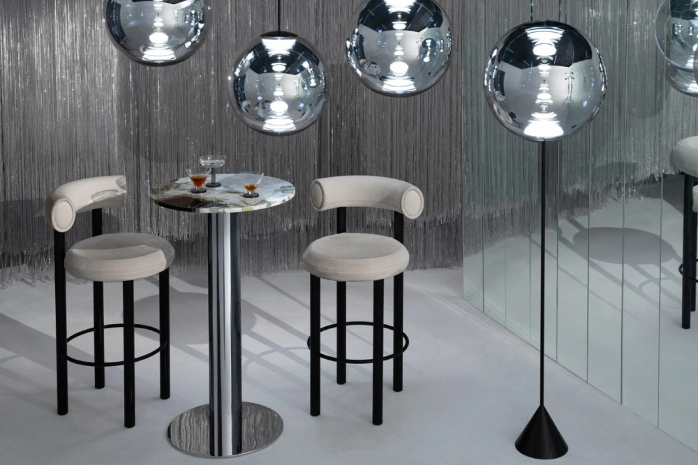 GLOBE FLOOR 50 CONE CHROME