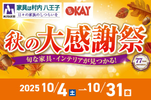 東京にある日本最大の家具店『秋の大感謝祭』-八王子本店-