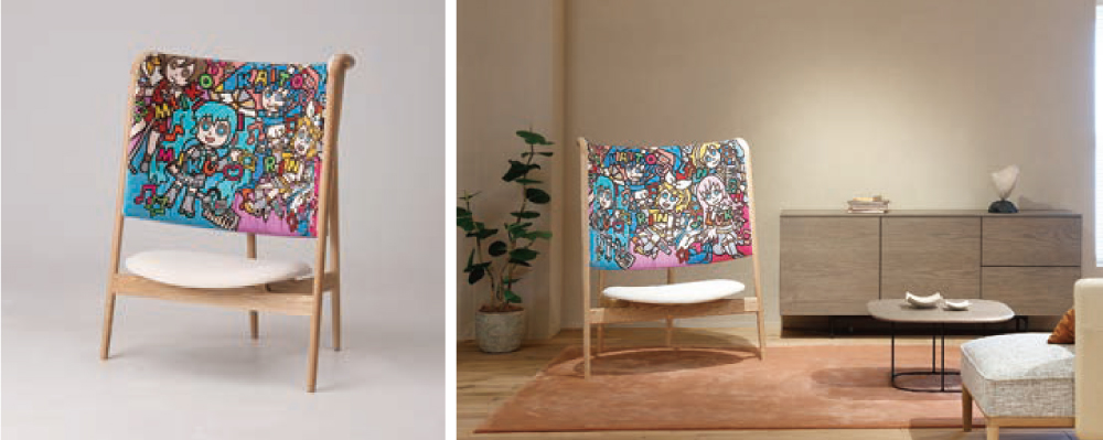 カンディハウス 「初音ミクアートチェア」 ― 村内美術館に展示