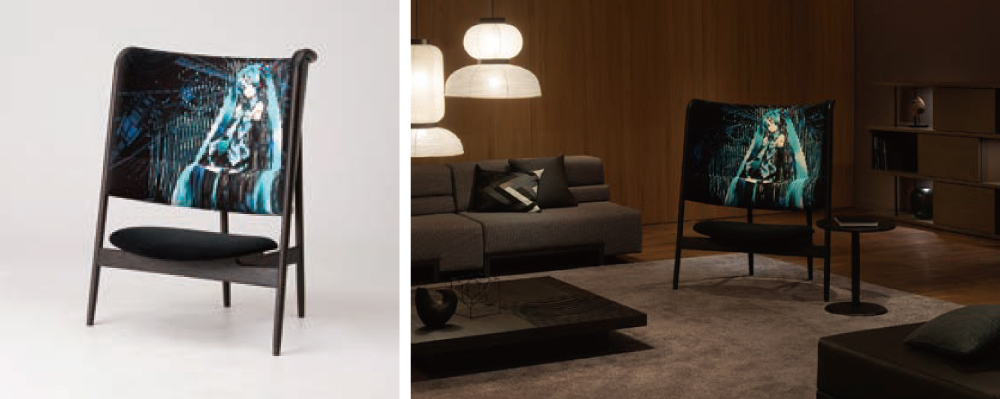 カンディハウス 「初音ミクアートチェア」 ― 村内美術館に展示